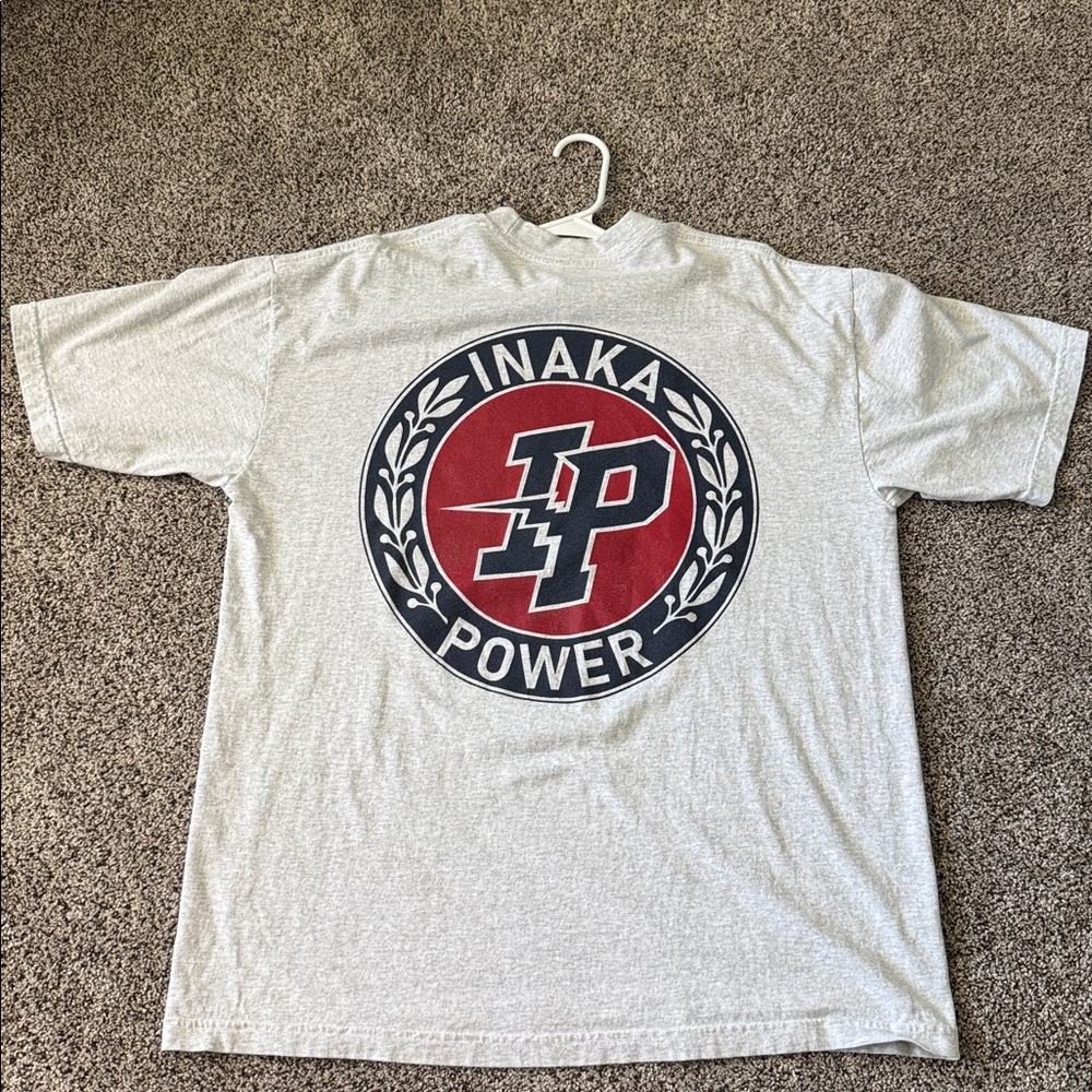 Inaka Power Gray Tee with Red and Black Emblem ( Size XL )